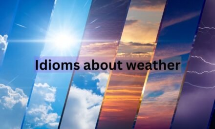 Idioms about weather