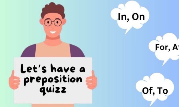 Prepositions Quiz