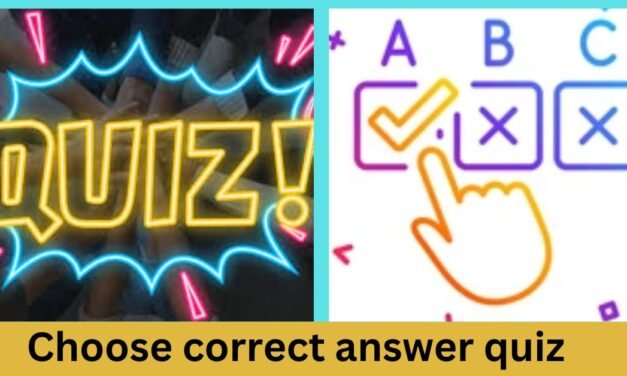 Choose correct answer quiz